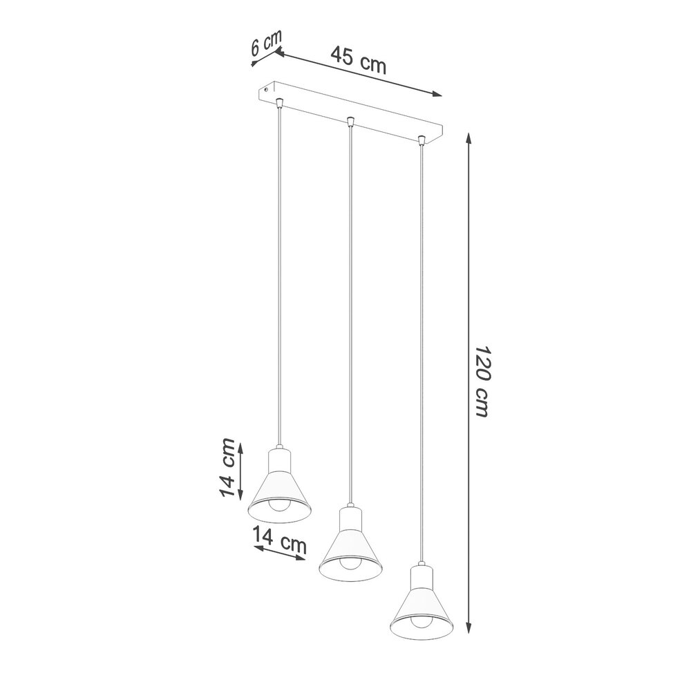 Sollux Lighting Hängeleuchte TALEJA 3 Weiß - 3x E27 Fassung - max. 3x60W - exkl. LED's Sollux Lighting Hängeleuchte TALEJA 3 Weiß - 3x E27 Fassung - max. 3x60W - exkl. LED's