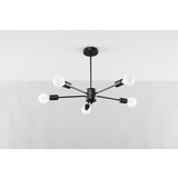 Sollux Lighting Kronleuchter LANGO 5 Schwarz - 5x E27 Fassung - max. 5x60W - exkl. LED's Sollux Lighting Kronleuchter LANGO 5 Schwarz - 5x E27 Fassung - max. 5x60W - exkl. LED's
