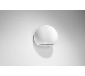 Sollux Lighting Wandleuchte GLOBE Weiß Hochglanz lackiert - 1x E27 Fassung - max. 60W - exkl. LED's Sollux Lighting Wandleuchte GLOBE Weiß Hochglanz lackiert - 1x E27 Fassung - max. 60W - exkl. LED's