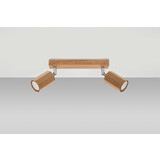 Sollux Lighting Deckenspot ZEKE 2 Eiche - 2x GU10 Fassung - max. 2x40W - exkl. LED's