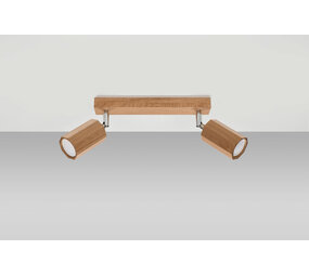 Sollux Lighting Deckenspot ZEKE 2 Eiche - 2x GU10 Fassung - max. 2x40W - exkl. LED's
