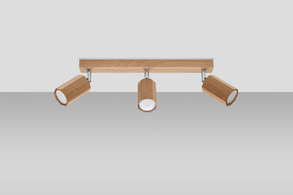 Sollux Lighting Deckenspot ZEKE 3 Eiche - 3x GU10 Fassung - max. 3x40W - exkl. LED's Sollux Lighting Deckenspot ZEKE 3 Eiche - 3x GU10 Fassung - max. 3x40W - exkl. LED's