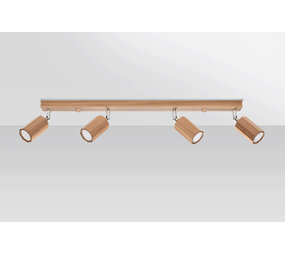 Sollux Lighting Deckenspot ZEKE 4 Eiche - 4x GU10 Fassung - max. 4x40W - exkl. LED's Sollux Lighting Deckenspot ZEKE 4 Eiche - 4x GU10 Fassung - max. 4x40W - exkl. LED's