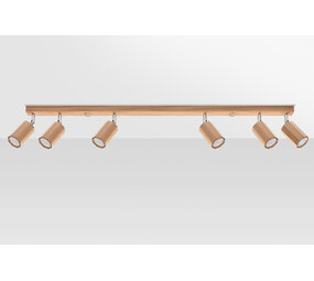 Sollux Lighting Deckenspot ZEKE 6 Eiche - 6x GU10 Fassung - max. 6x40W - exkl. LED's Sollux Lighting Deckenspot ZEKE 6 Eiche - 6x GU10 Fassung - max. 6x40W - exkl. LED's