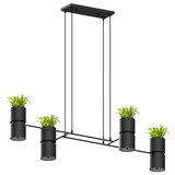 Sollux Lighting Hängeleuchte KUKKIA Schwarz - 4x GU10 / ES111 Fassung - max. 4x40W - exkl. LED's