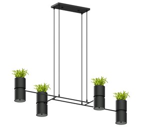 Sollux Lighting Hängeleuchte KUKKIA Schwarz - 4x GU10 / ES111 Fassung - max. 4x40W - exkl. LED's Sollux Lighting Hängeleuchte KUKKIA Schwarz - 4x GU10 / ES111 Fassung - max. 4x40W - exkl. LED's