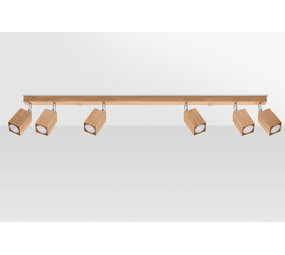 Sollux Lighting Deckenspot KEKE 6 Eiche - 6x GU10 Fassung - max. 6x40W - exkl. LED's Sollux Lighting Deckenspot KEKE 6 Eiche - 6x GU10 Fassung - max. 6x40W - exkl. LED's