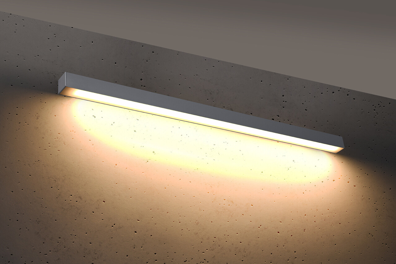 Sollux Lighting Wandleuchte PINNE 117 Grau - 31W - 5100Lm - 3000K Warmweiß Sollux Lighting Wandleuchte PINNE 117 Grau - 31W - 5100Lm - 3000K Warmweiß