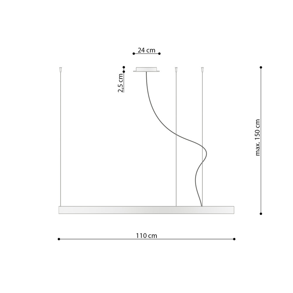 Sollux Lighting Kronleuchter RIO 110 Schwarz - 70W - 7820Lm - 3000K Warmweiß Sollux Lighting Kronleuchter RIO 110 Schwarz - 70W - 7820Lm - 3000K Warmweiß