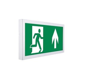 Optonica LED Fluchtwegschild beleuchtet - 3W - 3 Stunden Notbeleuchtung bei Stromausfall - Notausgang-Pfeil oben - Wandmontage Optonica LED Fluchtwegschild beleuchtet - 3W - 3 Stunden Notbeleuchtung bei Stromausfall - Notausgang-Pfeil oben - Wandmontage