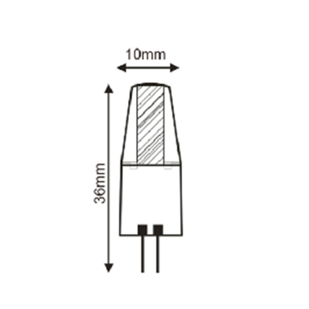 LCB LED G4 Lampe dimmbar - 2W entspricht 25W - 2700K Warmweiß - 10x36mm