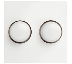 Tradim Duo Abdeckung BERKER S1 - für Dimmer - inkl. Drehknöpfe - Weiß