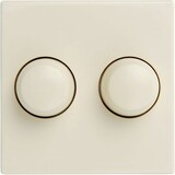 Tradim Duo Abdeckung MERTEN - für Dimmer - inkl. Drehknöpfe - Creme