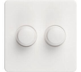 Tradim Duo Abdeckung PEHA - für Dimmer - inkl. Drehknöpfe - Weiß