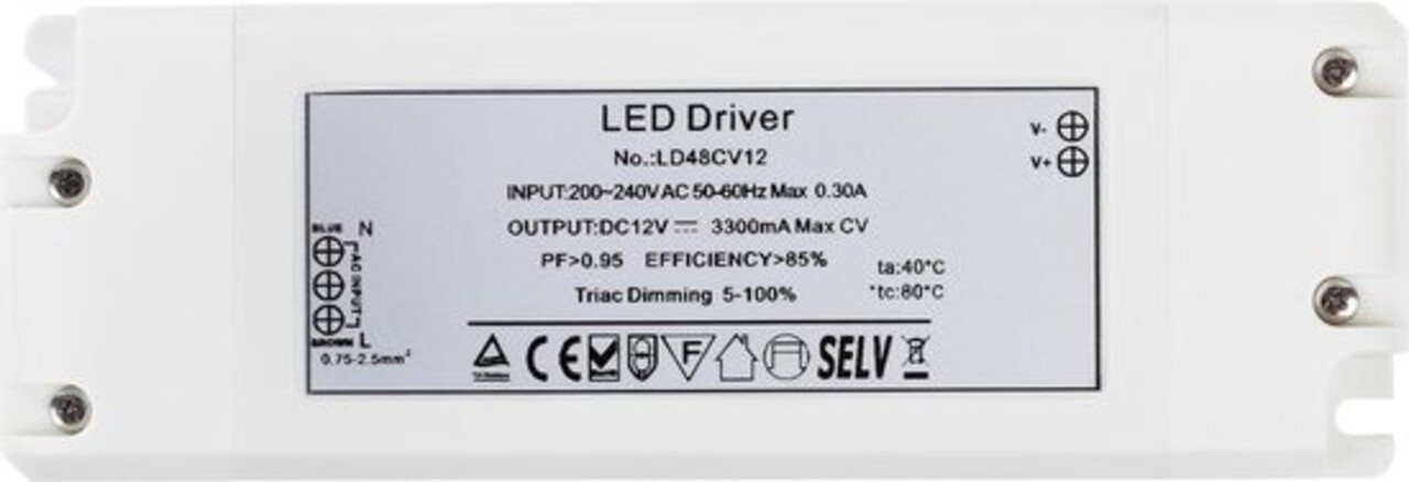Tradim LED Trafo Triac - 48W - 12V CV - dimmbar