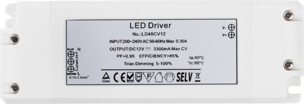 Tradim LED Trafo Triac - 48W - 12V CV - dimmbar