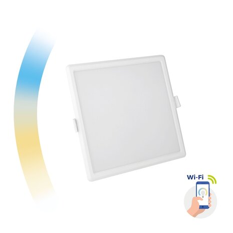 Spectrum WLAN LED - Einbauspot dimmbar 12W viereckig - CCT 3000K-6500K - per App steuerbar