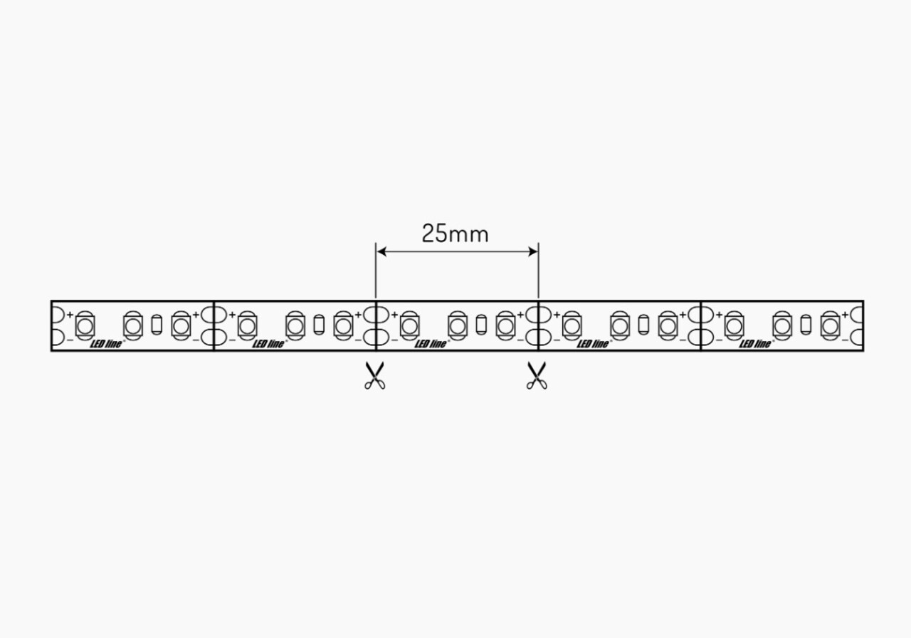 Led line: Erstklassiges Lichtdesign LED Leuchtband 5m - 600 SMD2835 - Lichtfarbe optional - 9,6W - 12V