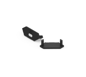 Led line: Erstklassiges Lichtdesign Endkappe für Aluminiumprofile - Schwarz