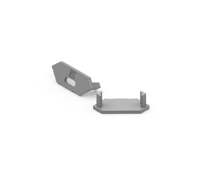 Led line: Erstklassiges Lichtdesign Endkappe für Aluminiumprofile - Silber