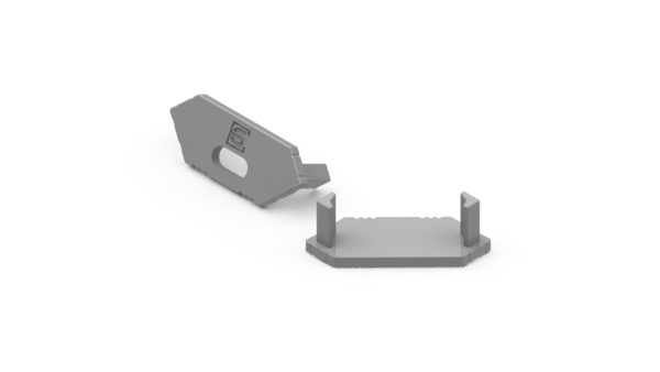 Led line: Erstklassiges Lichtdesign Endkappe für Aluminiumprofile - Silber
