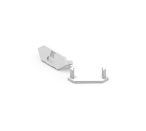 Led line: Erstklassiges Lichtdesign Endkappe für Aluminiumprofile - Weiß