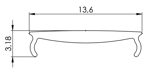Led line: Erstklassiges Lichtdesign Abdeckkappe Opal für Aluminiumprofile - 2020mm
