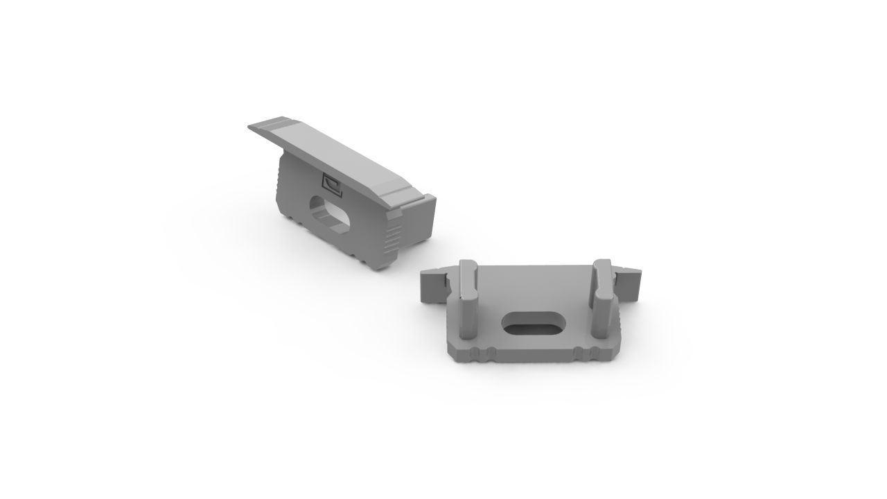 Led line: Erstklassiges Lichtdesign Endkappe für Aluminiumprofile 10mm - Silber