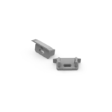 Led line: Erstklassiges Lichtdesign Endkappe für Aluminiumprofile 10mm - Silber