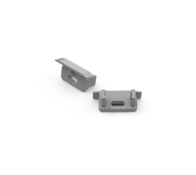 Led line: Erstklassiges Lichtdesign Endkappe für Aluminiumprofile 10mm - Silber