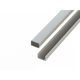 Led line: Erstklassiges Lichtdesign Aluminiumprofil 10mm - L2020xB16xH9,8mm - Silber + Abdeckung matt