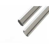 Led line: Erstklassiges Lichtdesign Eckprofil Aluminium - L2020xB16xH8,5mm - Silber + Abdeckung matt