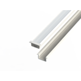 Led line: Erstklassiges Lichtdesign Aluminiumprofil 10mm - abgesenkt - L2020xB16xH9,8mm - Weiß + Abdeckung matt