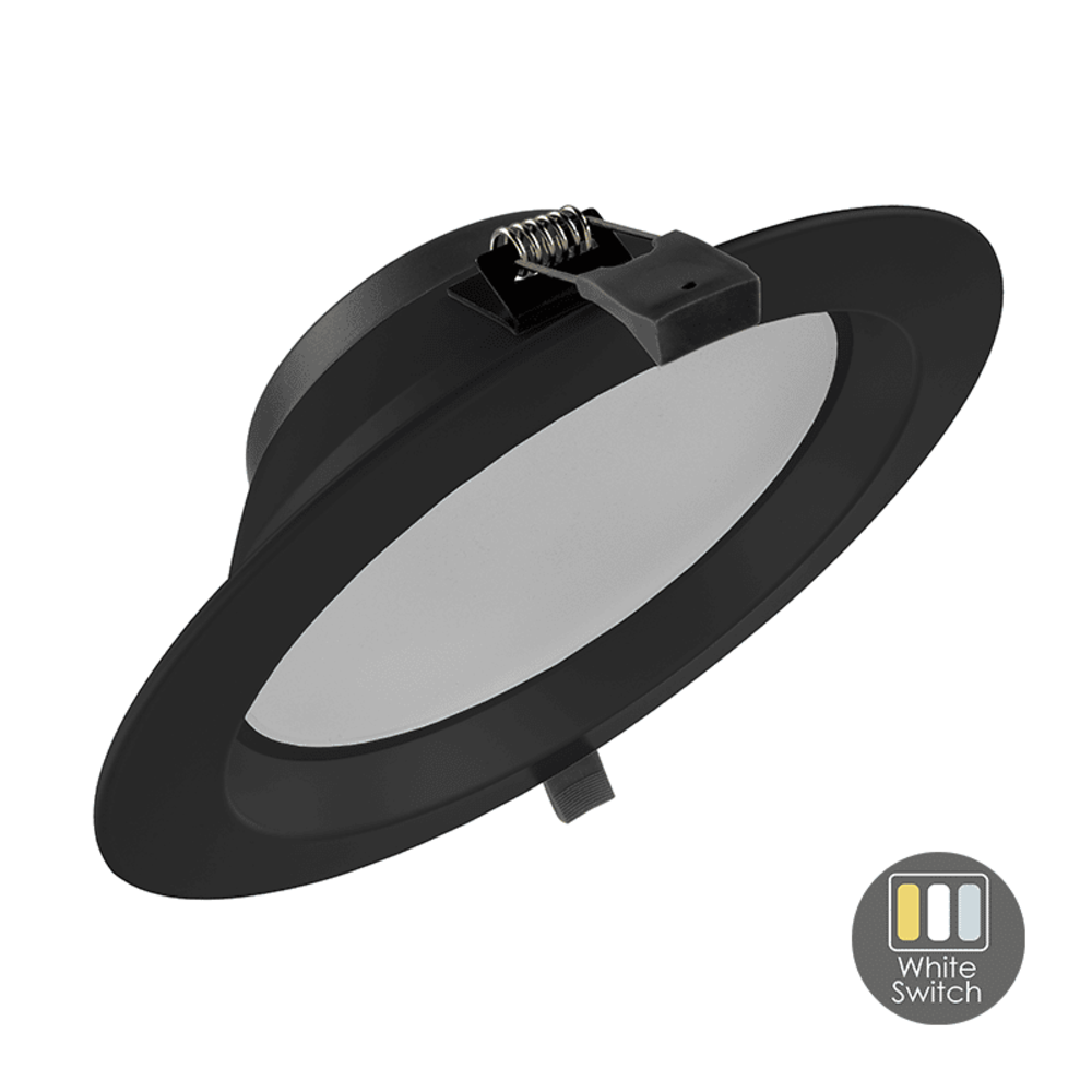 Profolux B.V. LED Einbauspot ORTHO - 20W - Sägegröße Ø192 - White switch - Schwarz