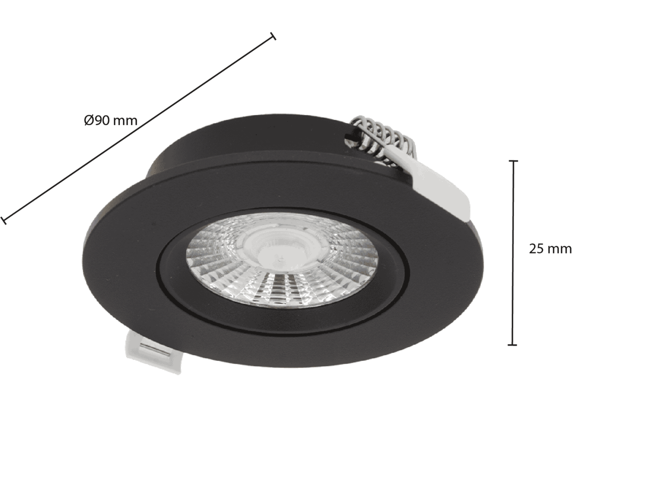 LED Einbauspot HYDRA - 6W - 3000K Warmweiß - dimmbar - Schwarz LED Einbauspot HYDRA - 6W - 3000K Warmweiß - dimmbar - Schwarz