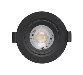 LCB LED-Beleuchtung Innovatives Design, hochwertige Technik & schnelle Lieferung! LED Einbauspot dimmbar - 5W entspricht 50W - 3000K Warmweiß - schwenkbar - Schwarz