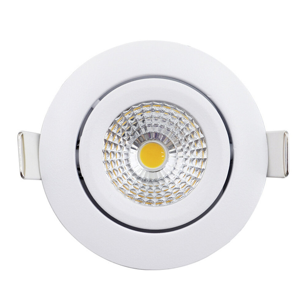 LCB LED-Beleuchtung Innovatives Design, hochwertige Technik & schnelle Lieferung! LED Einbauspot Weiß dimmbar - 5W entspricht 50W - schwenkbar - 2700K Warmweiß
