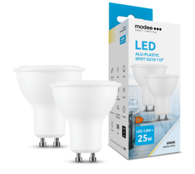 2er-Pack LED Spot - GU10 Sockel - 2,8W entspricht 25W - 6000K Tageslichtweiß