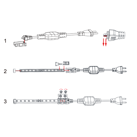 Aigostar LED-Leuchten LED Leuchtband V2 - Anschlusskabel 230V EU Stecker- 8mm