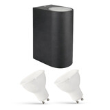 LCB LED Wandlampe Außenbereich - 2x 2,8W - 2700K - Anthrazit LCB LED Wandlampe Außenbereich - 2x 2,8W - 2700K - Anthrazit