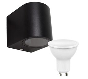 LCB LED-Beleuchtung Innovatives Design, hochwertige Technik & schnelle Lieferung! LED Wandlampe Außenbereich -  4W - 3000K - Schwarz