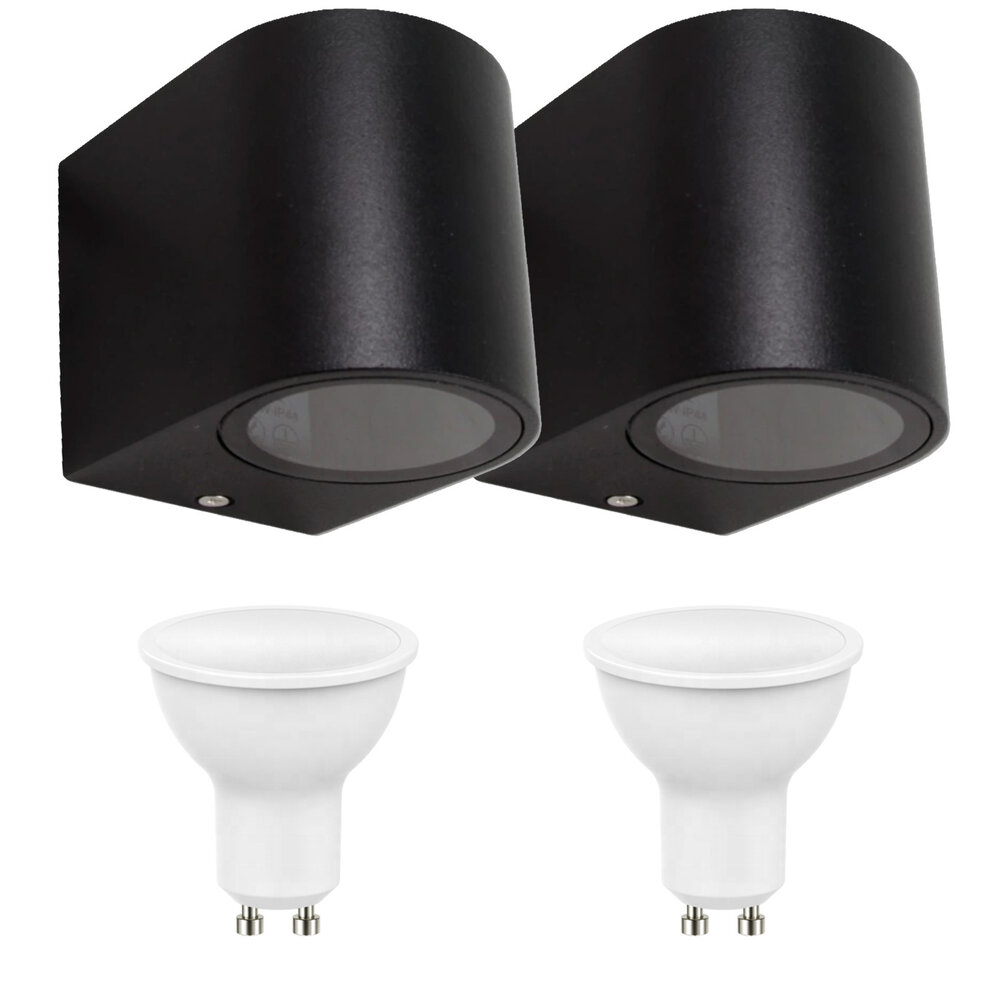 LCB LED-Beleuchtung Innovatives Design, hochwertige Technik & schnelle Lieferung! 2er Set LED Wandlampe Außenbereich - 2x 4W - 3000K - Schwarz LCB LED-Beleuchtung Innovatives Design, hochwertige Technik & schnelle Lieferung! 2er Set LED Wandlampe Außenbereich - 2x 4W - 3000K - Schwarz