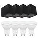 LCB LED-Beleuchtung Innovatives Design, hochwertige Technik & schnelle Lieferung! 4er Set LED Wandlampe Außenbereich - 4x 4W - 3000K - Anthrazit