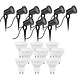 LCB LED-Beleuchtung Innovatives Design, hochwertige Technik & schnelle Lieferung! 9er Set LED Gartenspot Sting 100cm Kabel - 9x 4W - 3000K - IP65 - Schwarz LCB LED-Beleuchtung Innovatives Design, hochwertige Technik & schnelle Lieferung! 9er Set LED Gartenspot Sting 100cm Kabel - 9x 4W - 3000K - IP65 - Schwarz