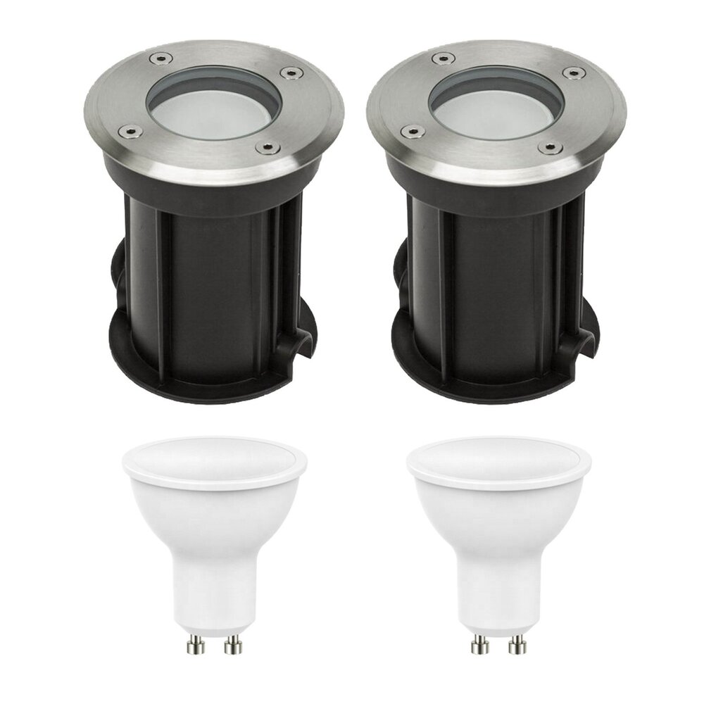 LCB LED-Beleuchtung Innovatives Design, hochwertige Technik & schnelle Lieferung! 2er Set LED Bodenspot Außenbereich - 2x 4W - 3000K - IP67 LCB LED-Beleuchtung Innovatives Design, hochwertige Technik & schnelle Lieferung! 2er Set LED Bodenspot Außenbereich - 2x 4W - 3000K - IP67