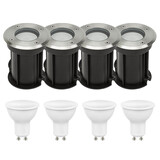 LCB 4er Set LED Bodenspot Außenbereich - 4x 4W - 3000K - IP67 LCB 4er Set LED Bodenspot Außenbereich - 4x 4W - 3000K - IP67