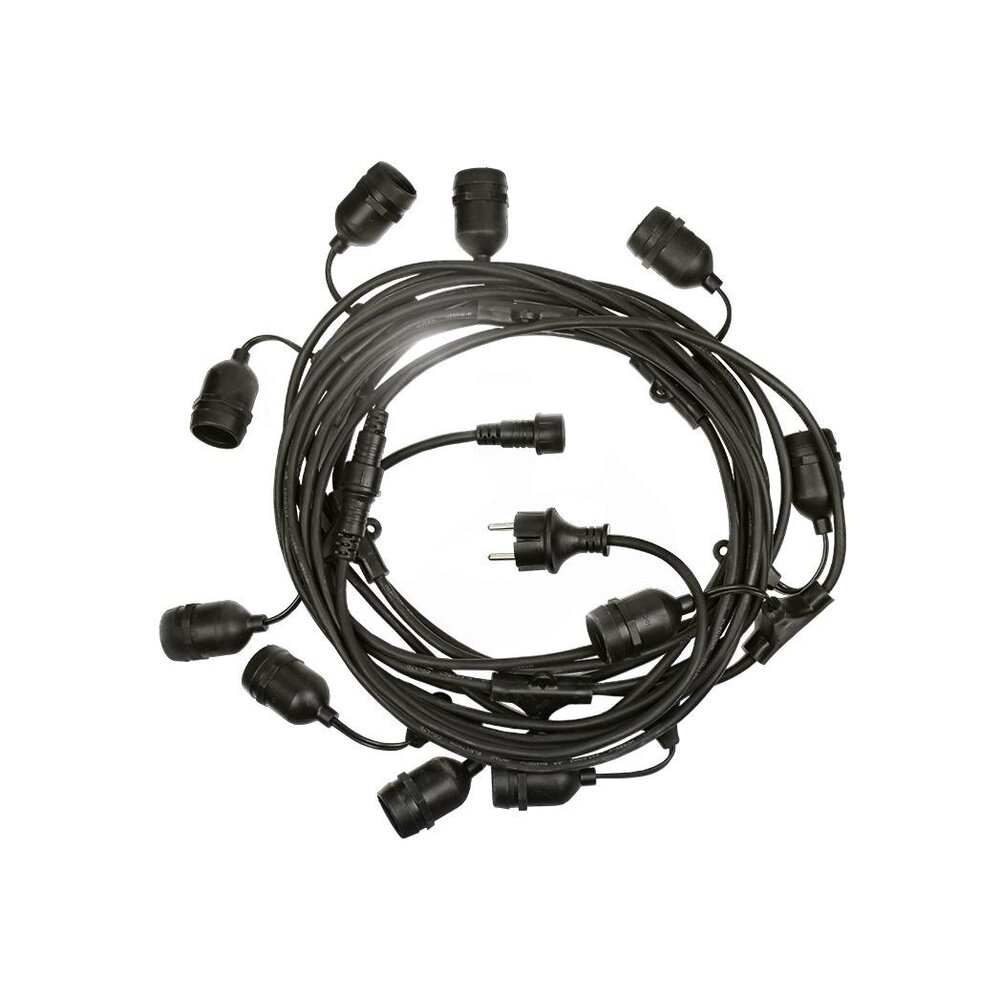 LCB LED-Beleuchtung Innovatives Design, hochwertige Technik & schnelle Lieferung! LED Lichterkette 50m (5x10m) - Inkl. 50x LED Lampe G45 - 1W - 3000K