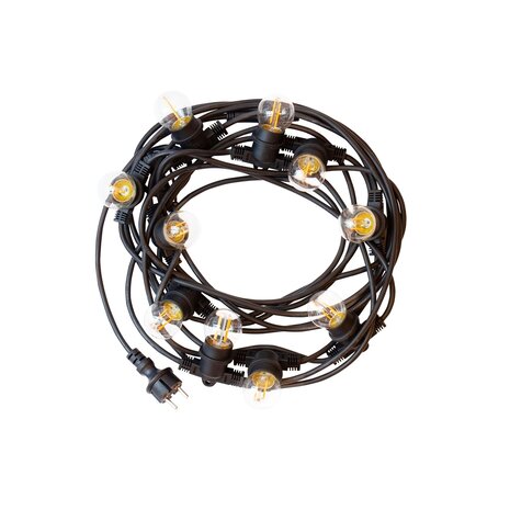 LCB LED-Beleuchtung Innovatives Design, hochwertige Technik & schnelle Lieferung! LED Lichterkette 50m (5x10m) - Inkl. 50x LED Lampe G45 - 1W - 3000K