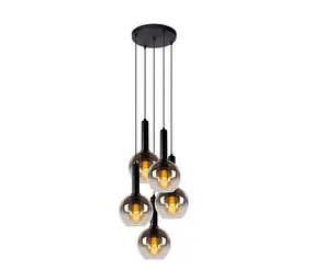 Lucide Beleuchtung: Stilvolle Akzente für ein Modernes Zuhause LED  Pendelleuchten - MARIUS - Ø 55 cm - 5xE27 - Schwarz