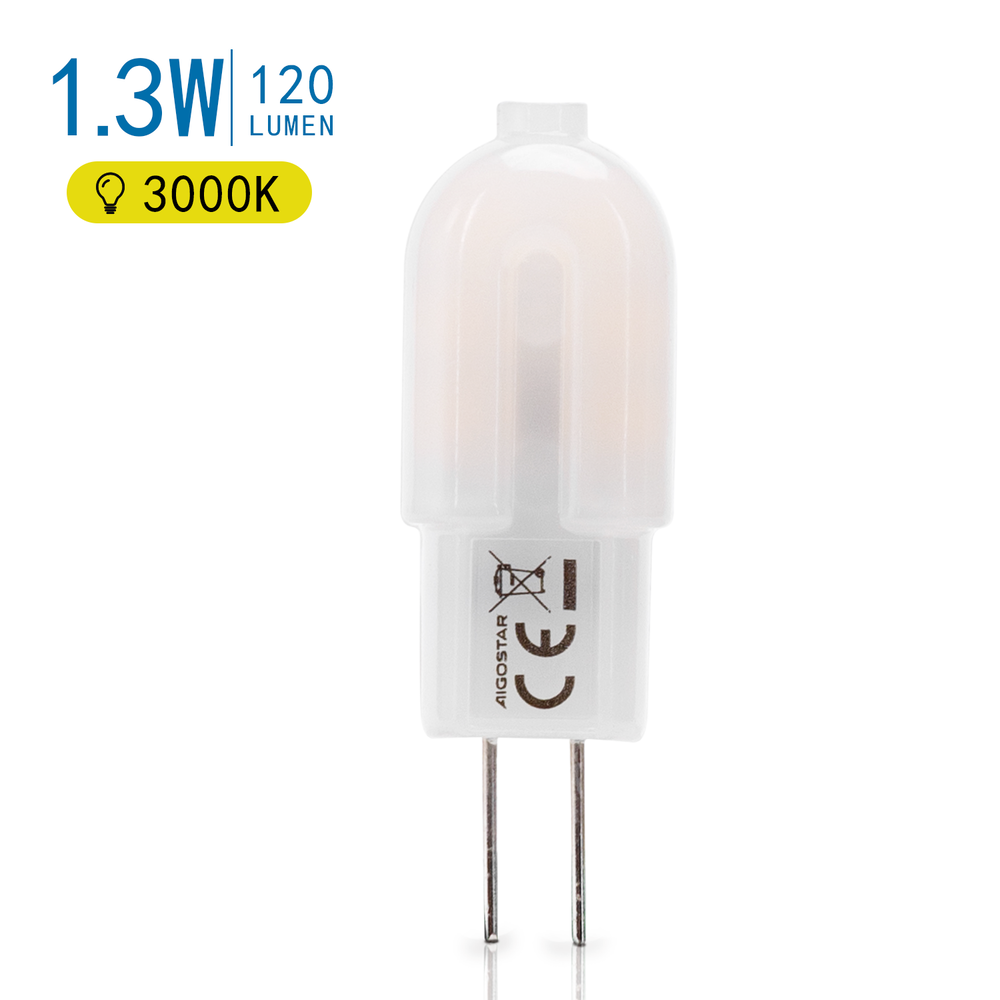 Aigostar LED G4 - 1,5W entspricht 14W - 3000K Warmweiß  - 38x12mm
